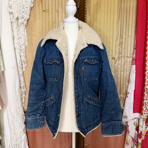 Vintage 70’s Levi's Orange Logo with Cream Sherpa Lining